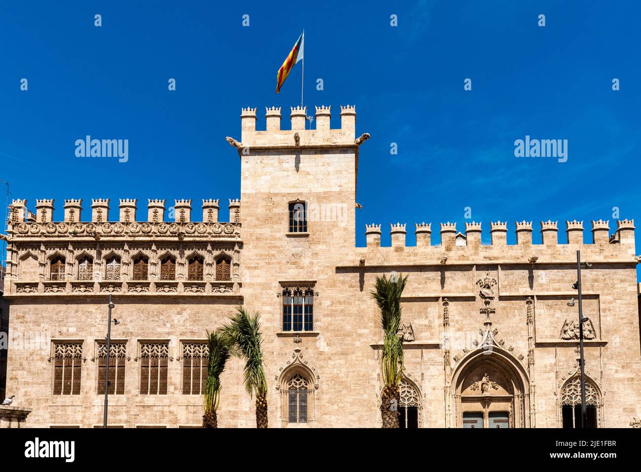 La Lonja (die Seidenbörse) UNESCO-Weltkulturerbe in Valencia, Spanien Stockfoto