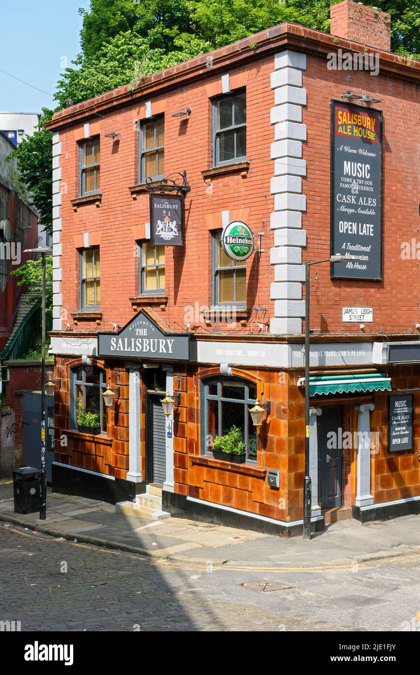 The Salisbury Public House, Wakefield Street, Manchester, England, Großbritannien Stockfoto