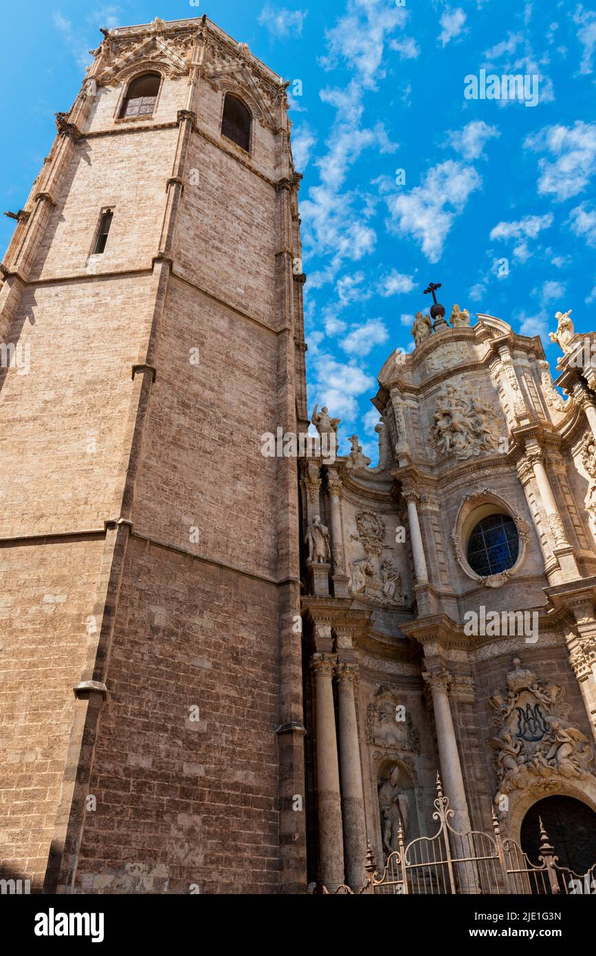 Die Kathedrale von Valencia, in der sich der Heilige Kelch befindet Stockfoto