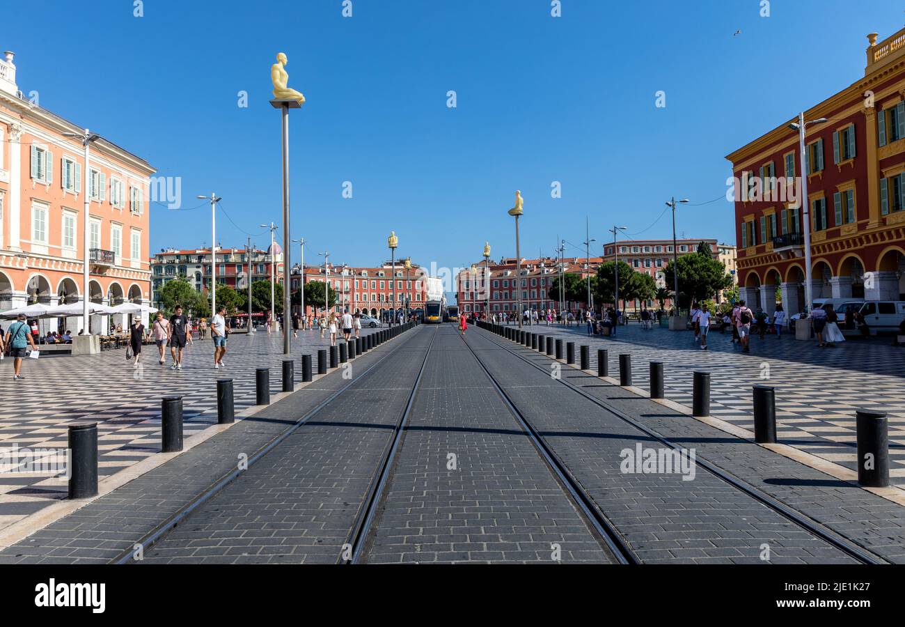 Place Massena In Nizza Frankreich Stockfoto