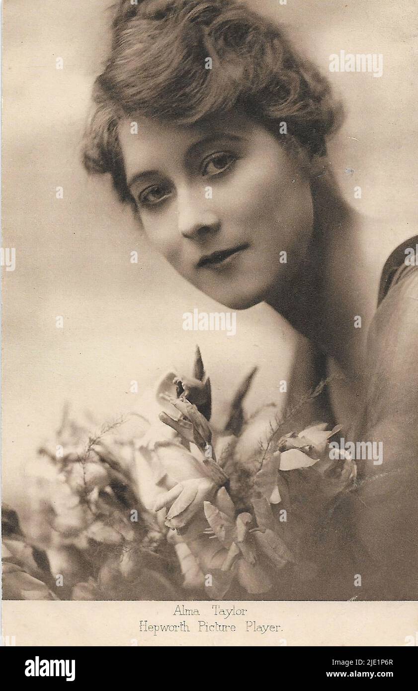 Porträt von Alma Taylor - britisches Stummfilm Stockfoto