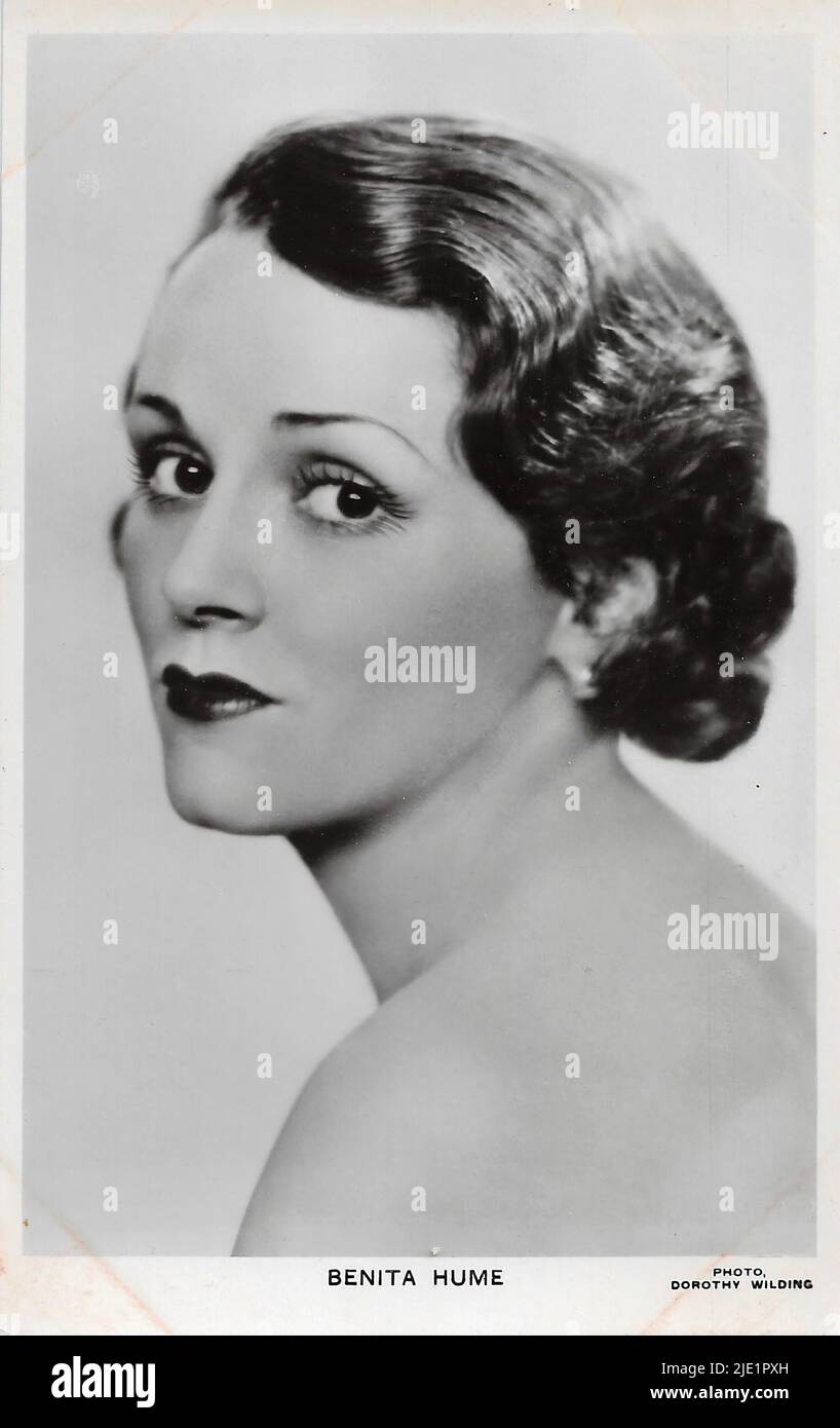 Porträt von Benita Hume - britisches Stummfilm Stockfoto