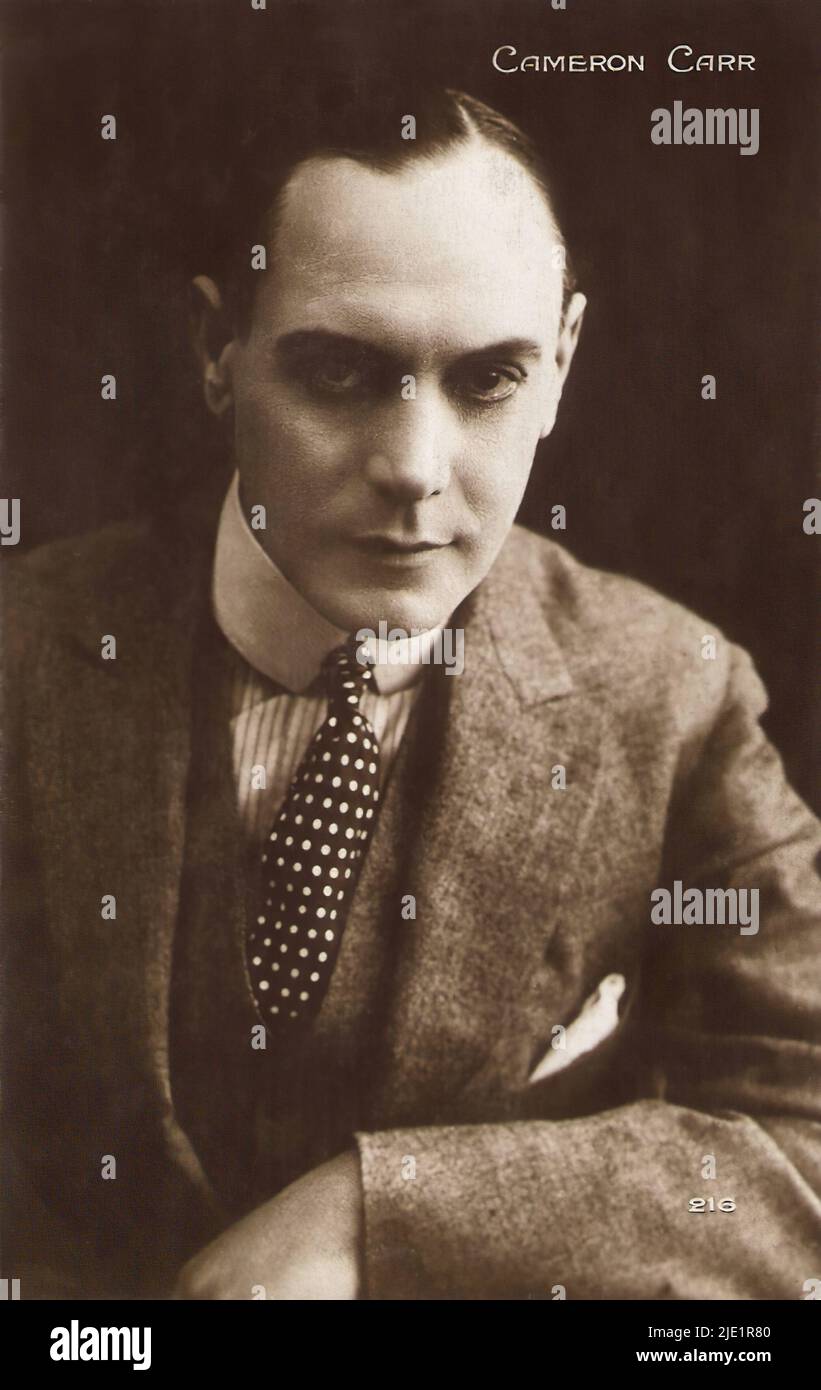 Porträt von Cameron Carr - britisches Stummfilm Stockfoto