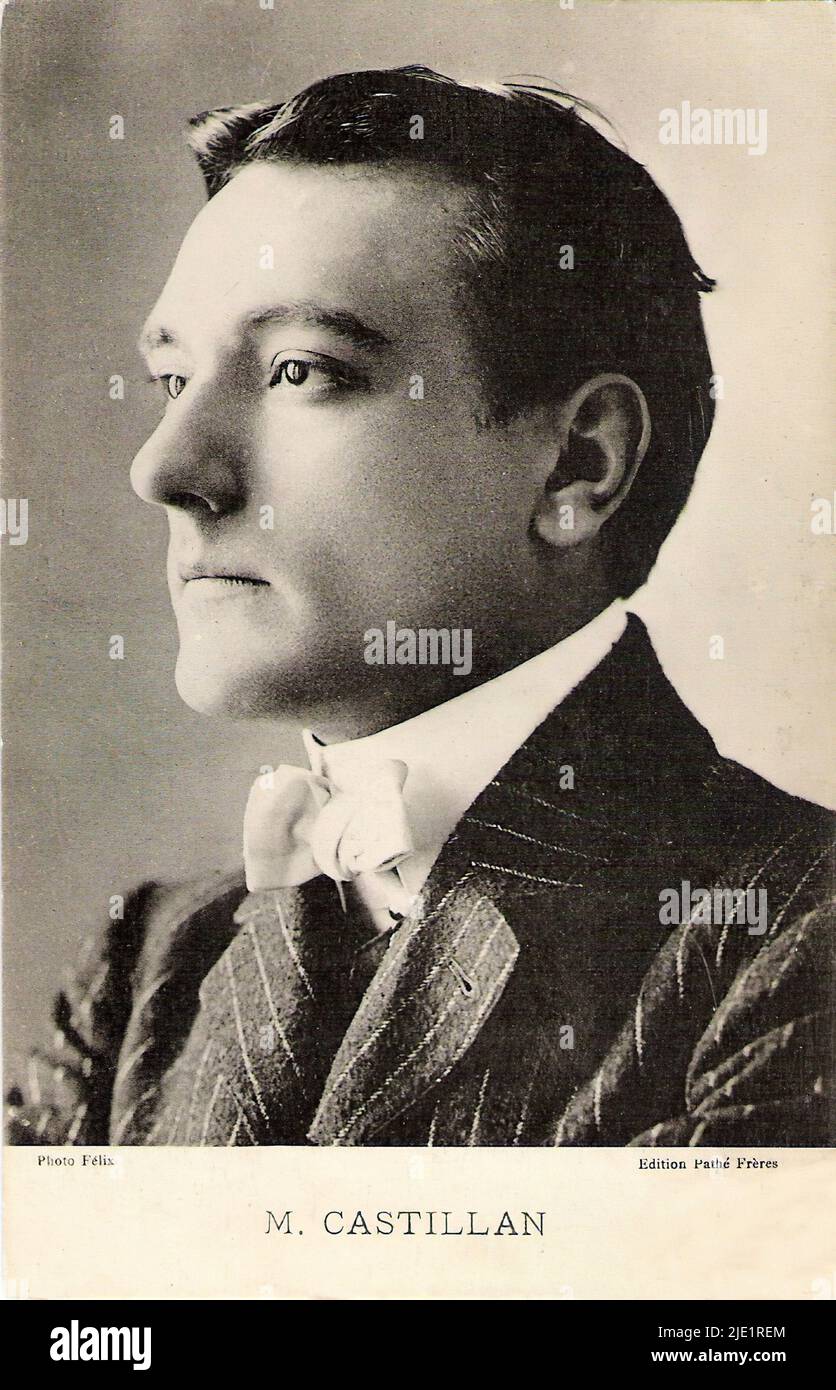 Porträt von Castillan - französische Stummfilmzeit Stockfoto