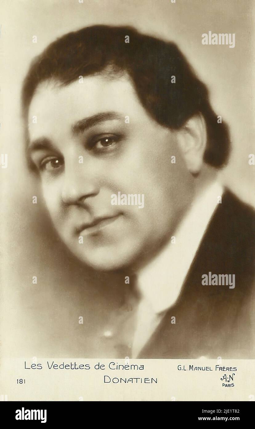 Portrait of Donatien - Französische Stummfilmzeit Stockfoto