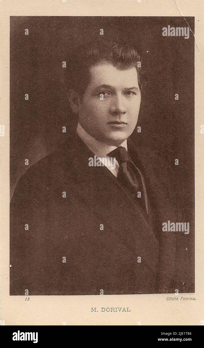 Porträt von Dorival - französische Stummfilmzeit Stockfoto