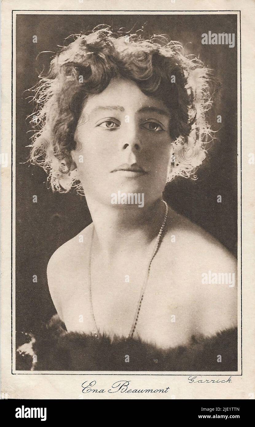 Porträt von Ena Beaumont - britisches Stummfilm Stockfoto