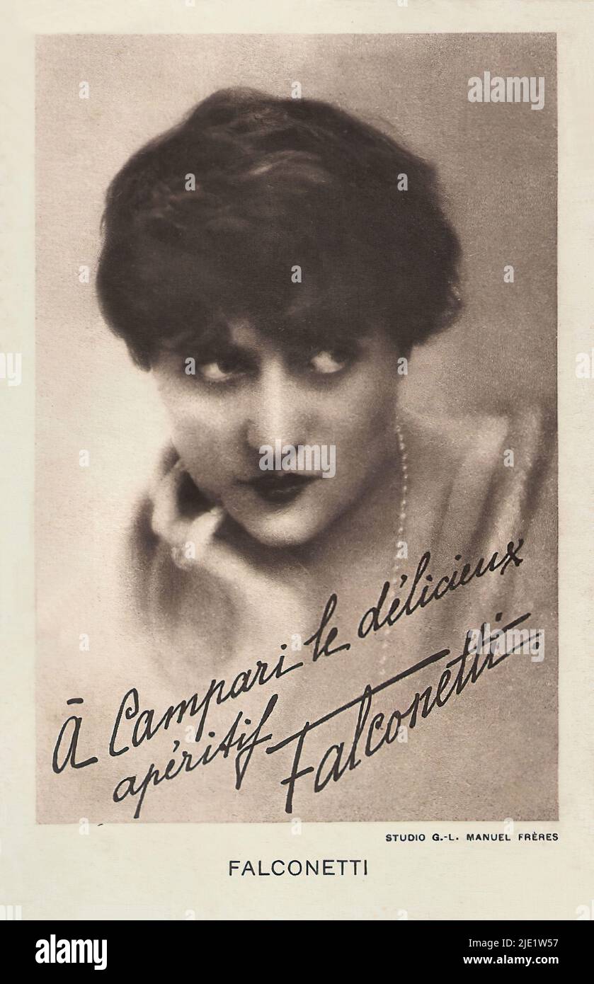 Porträt von Falconetti - französische Stummfilmzeit Stockfoto