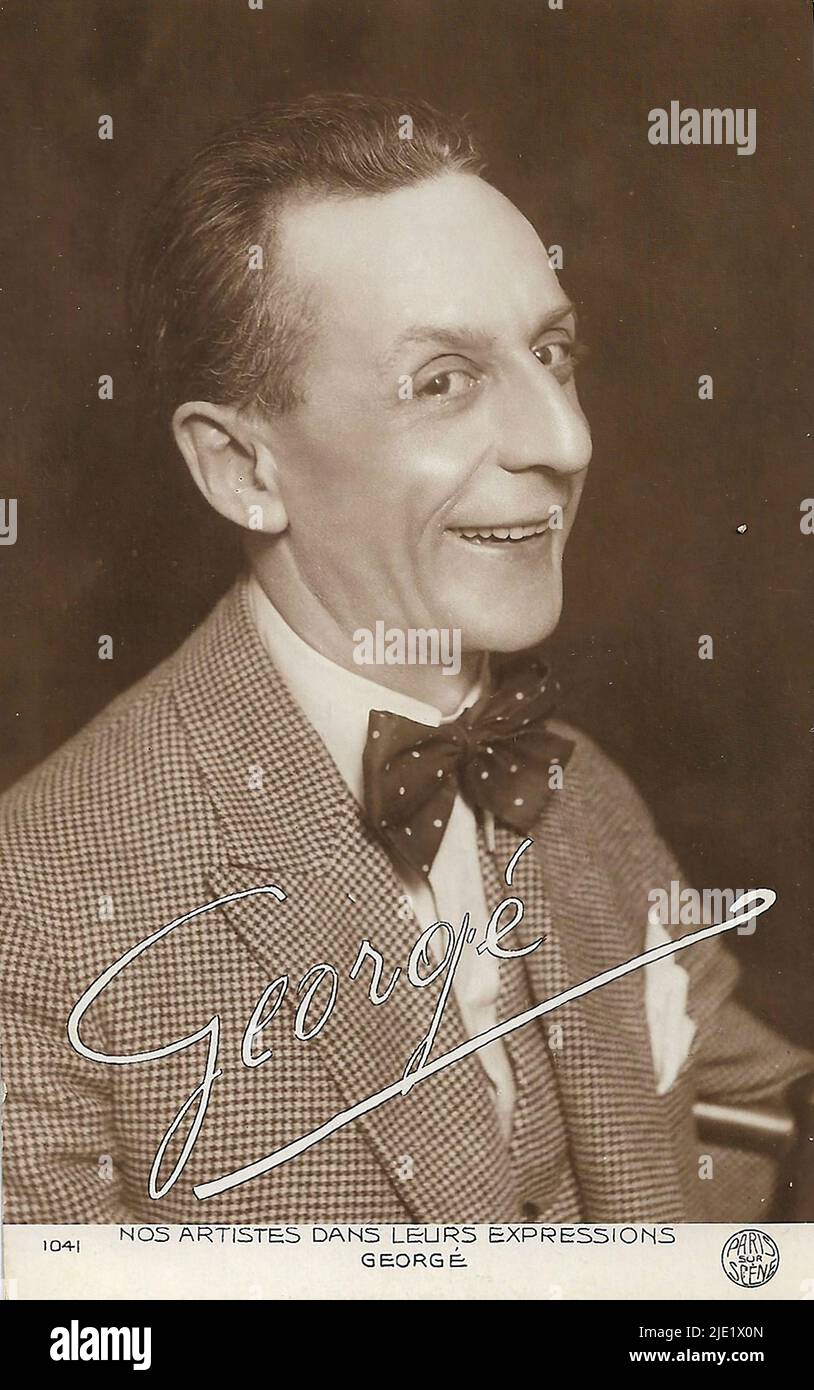 Porträt von Georgé - französische Stummfilmzeit Stockfoto