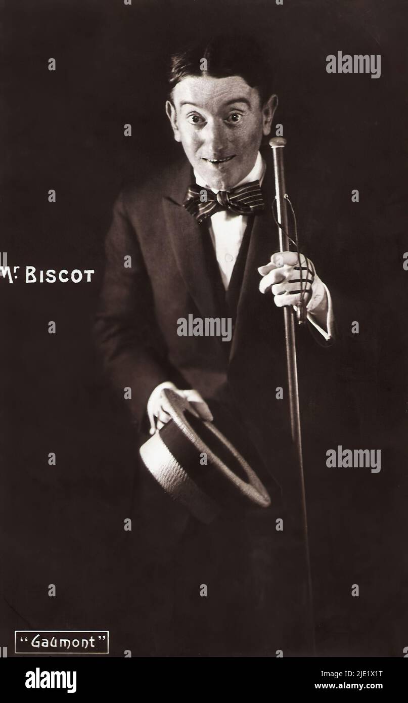 Porträt von Georges Biscot 005 - Ära des französischen Stummfilms Stockfoto