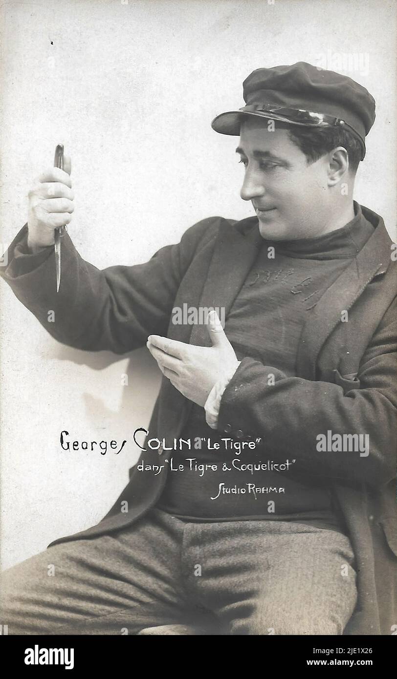 Porträt von Georges Colin in Le Tigre und Coquelicot (1923) - französische Theaterklassiker Stockfoto