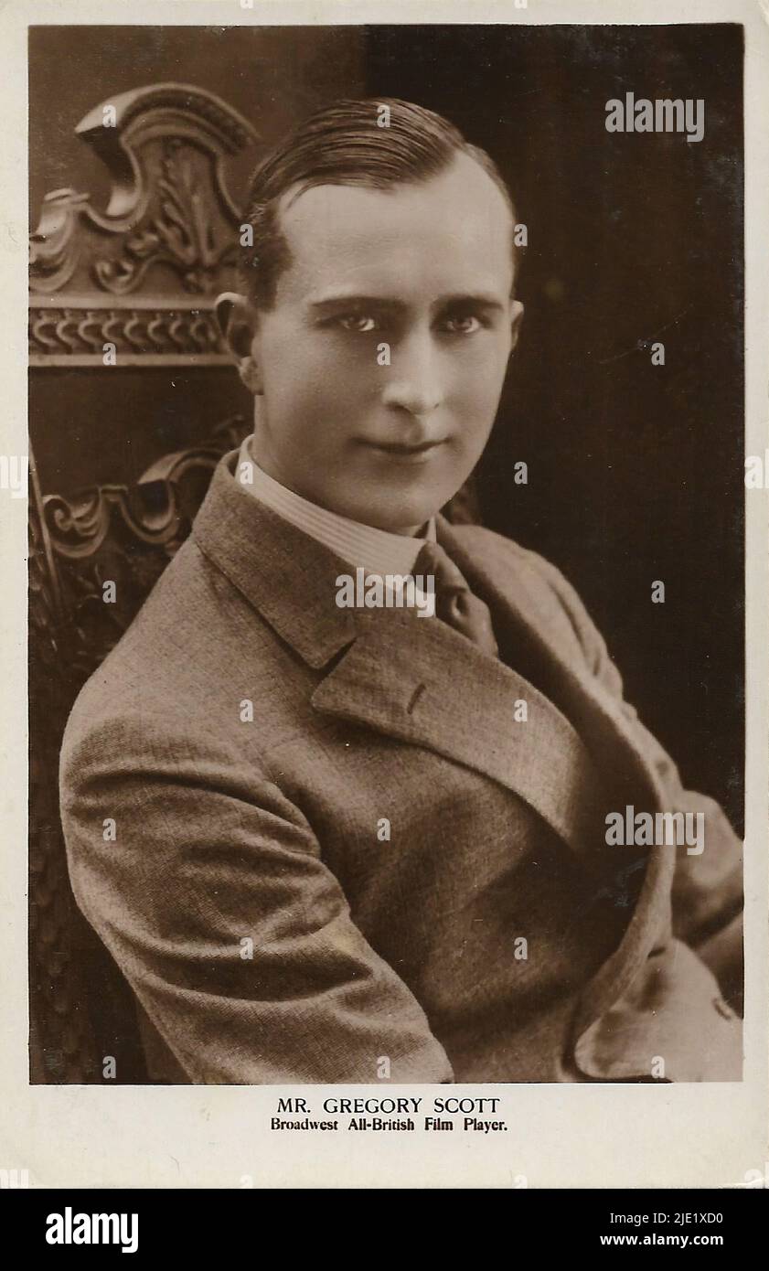 Porträt von Gregory Scott - britisches Stummfilm Stockfoto