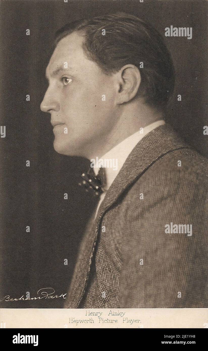 Porträt von Henry Ainley - britisches Stummfilm Stockfoto