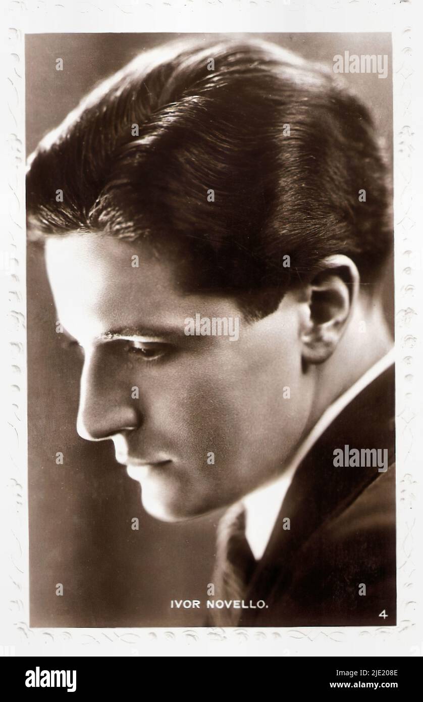 Portrait of Ivor Novello - Britisches Stummfilm Stockfoto
