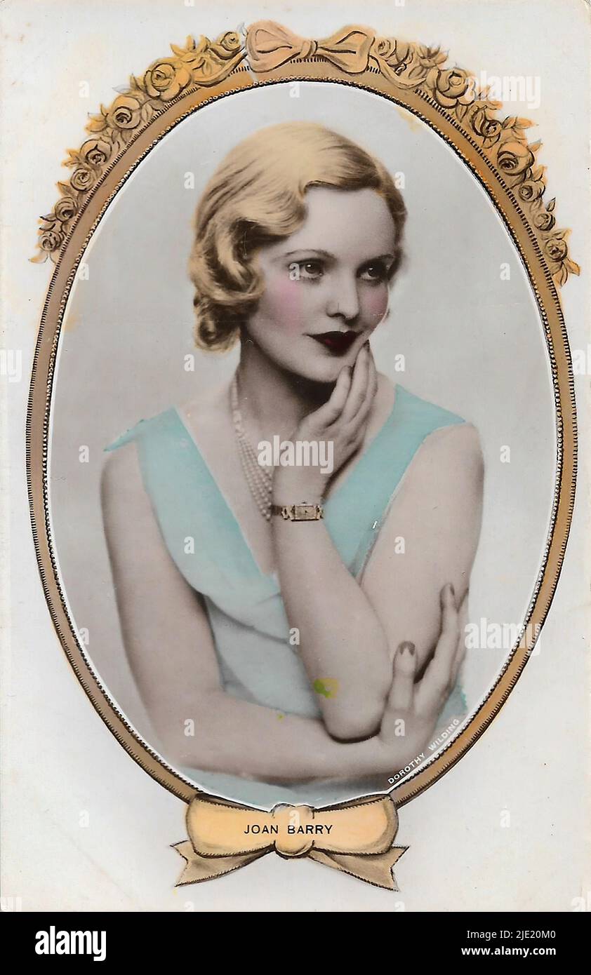 Porträt von Joan Barry - britisches Stummfilm Stockfoto