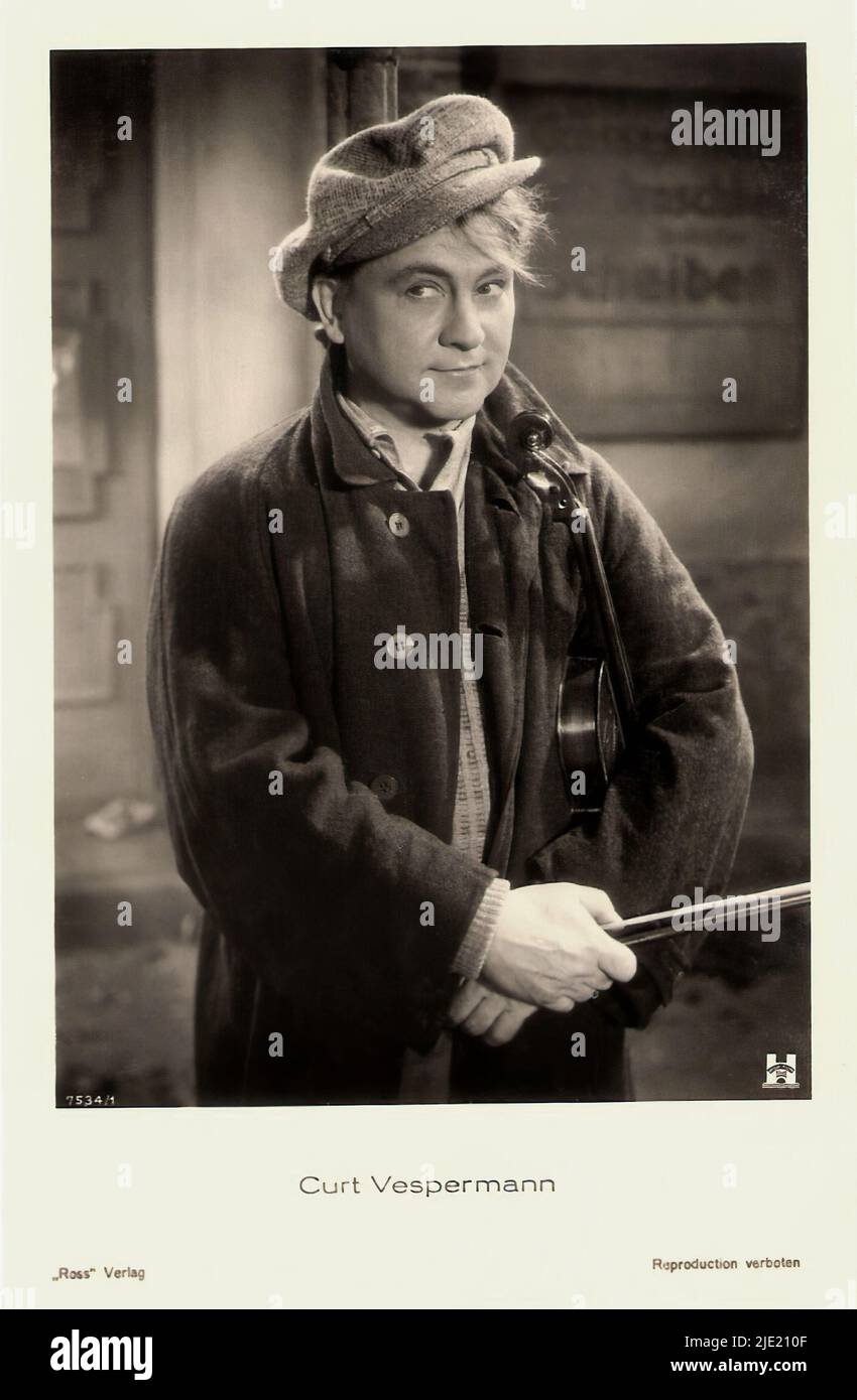 Porträt von Kurt Vespermann 002 - Deutsches weimarer Kino (1918 - 1935) Stockfoto