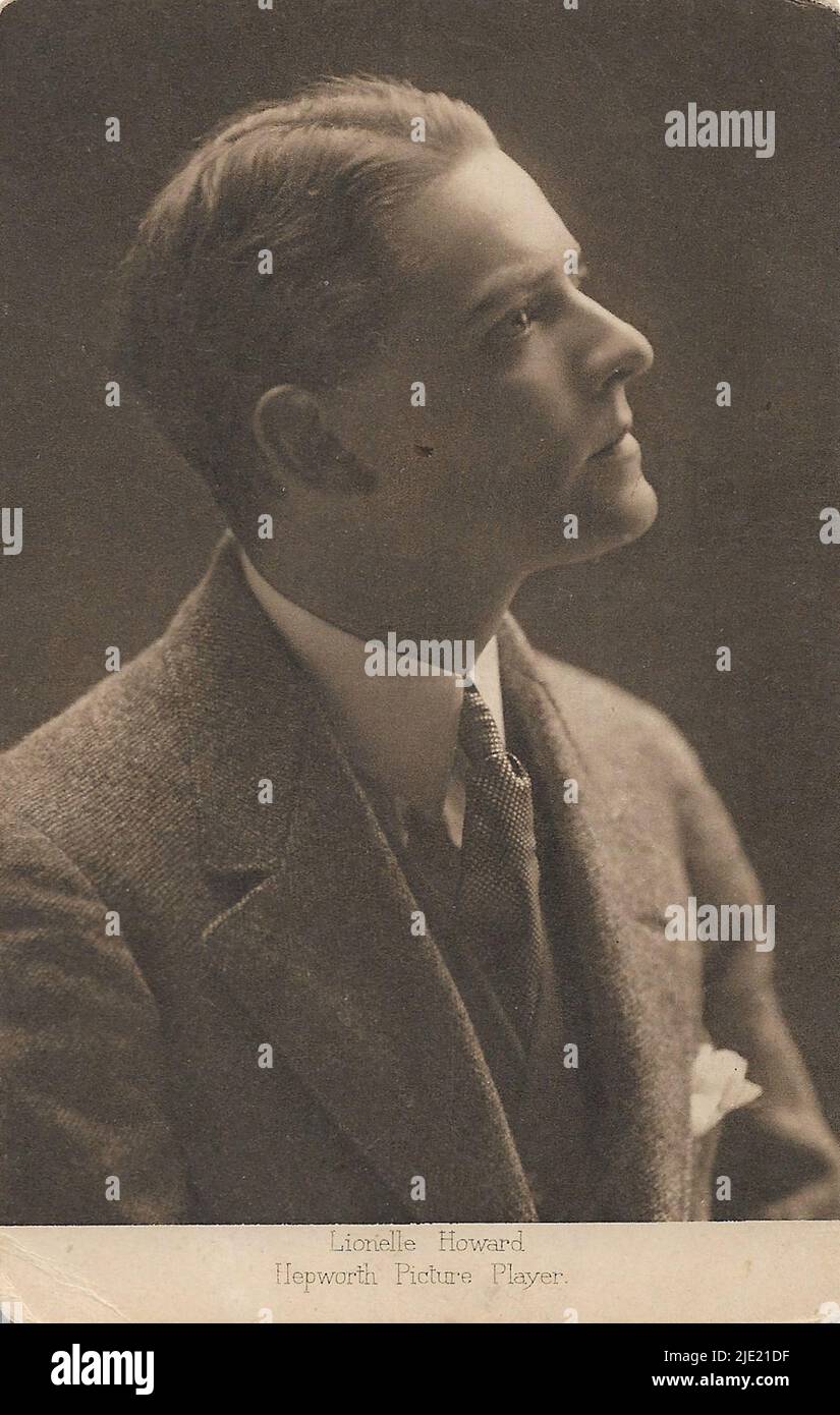 Porträt von Lionelle Howard - britisches Stummfilm Stockfoto