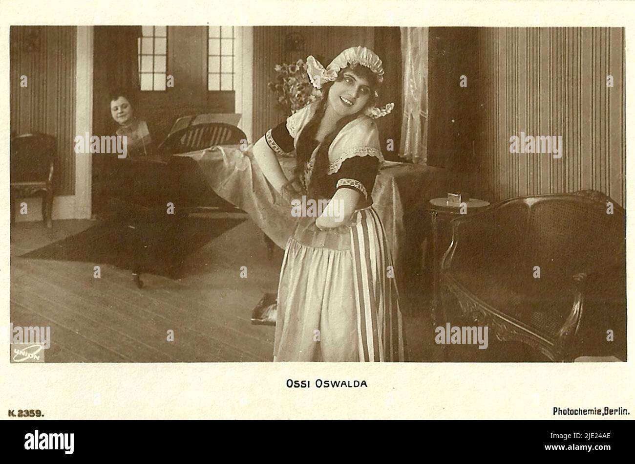 Porträt von Ossi Oswalda in das Mädel vom Ballett (1918) - Deutsches weimarer Kino (1918 - 1935) Stockfoto