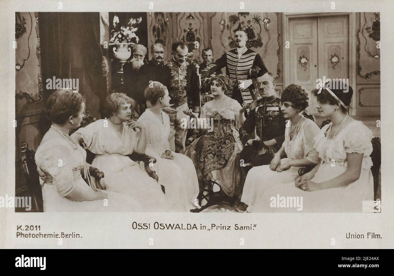 Porträt von Ossi Oswalda in Prinz Sami (1918) - Deutsches weimarer Kino (1918 - 1935) Stockfoto