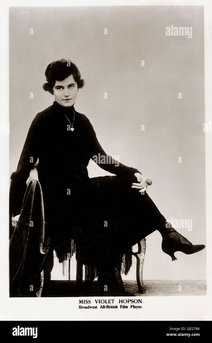 Portrait of Violet Hopson - Britisches Stummfilm Stockfoto