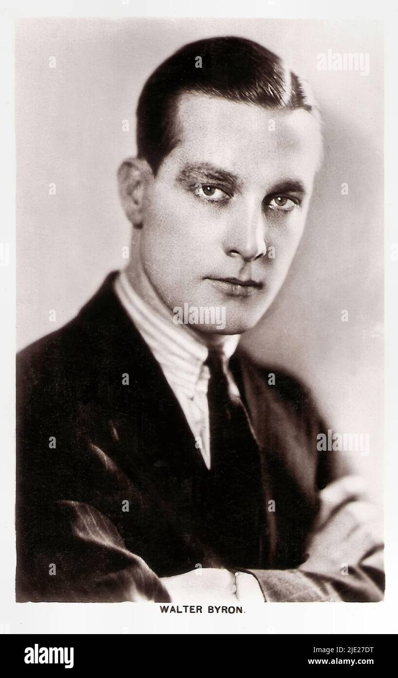 Porträt von Walter Byron - britisches Stummfilm Stockfoto