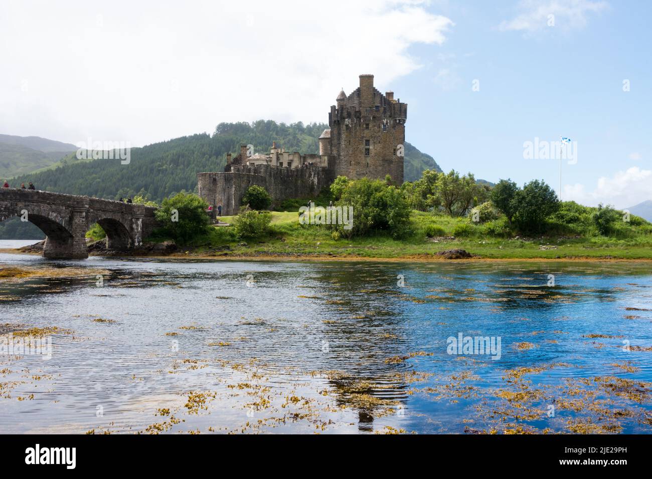 Schottland Eilean Donan Castle in Loch Duich, Highlands, Großbritannien Stockfoto