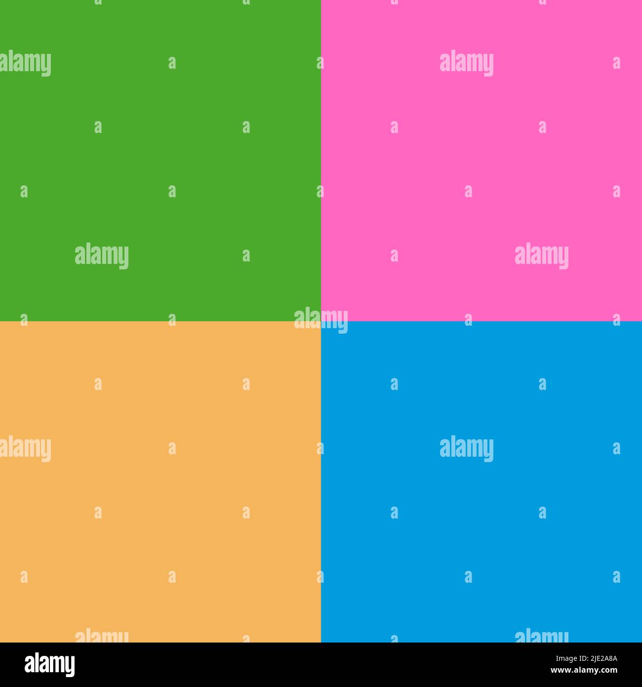 Quadratisches Mosaik aus vier leuchtenden Farben, in rosa, blau, gelb und grün Stockfoto Quadratisches Mosaik aus vier leuchtenden Farben, in rosa, blau, gelb und grün Stockfoto