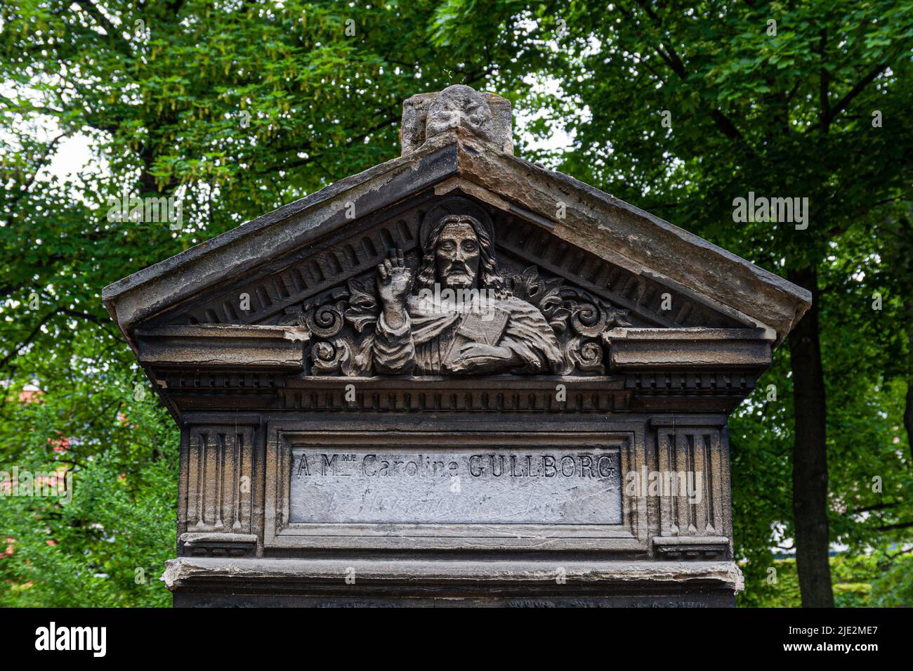 Familiengrab im Friedhof von Montmartre. Paris, Frankreich. 05/2009 Stockfoto