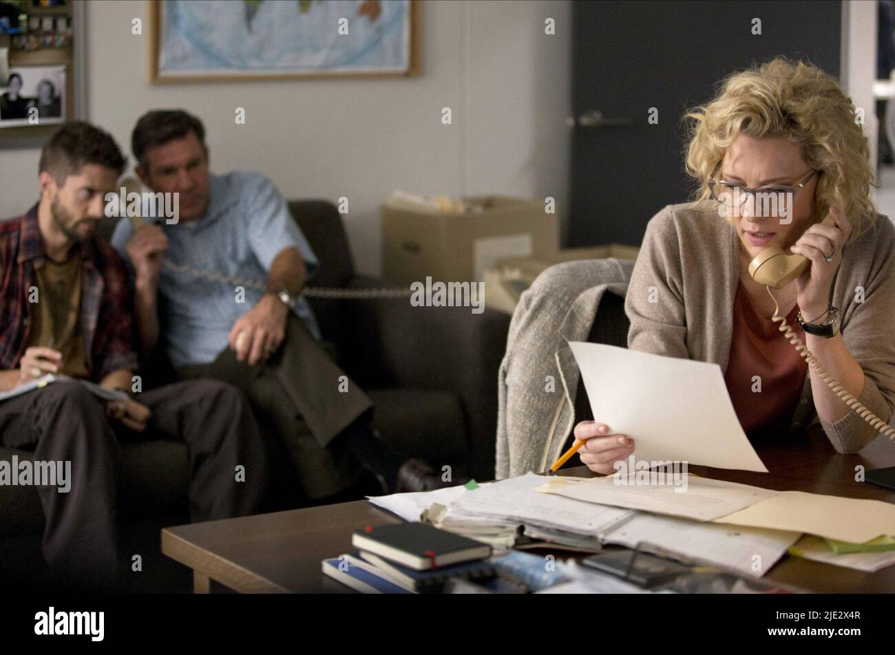 TOPHER GRACE, Dennis Quaid, Cate Blanchett, Wahrheit, 2015 Stockfoto