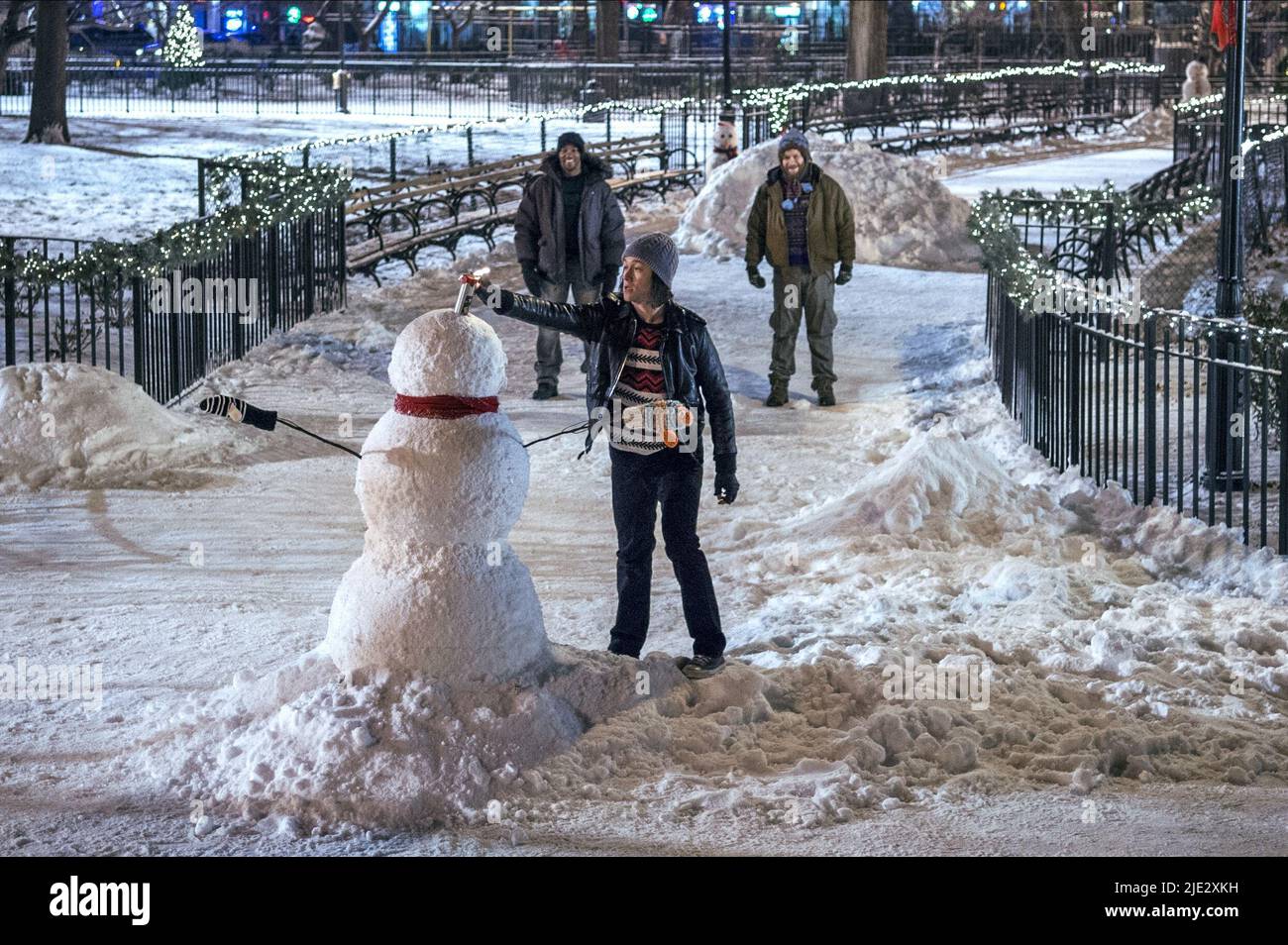 ANTHONY MACKIE, Joseph Gordon-LEVITT, Seth Rogen, DER NACHT VOR, 2015 Stockfoto