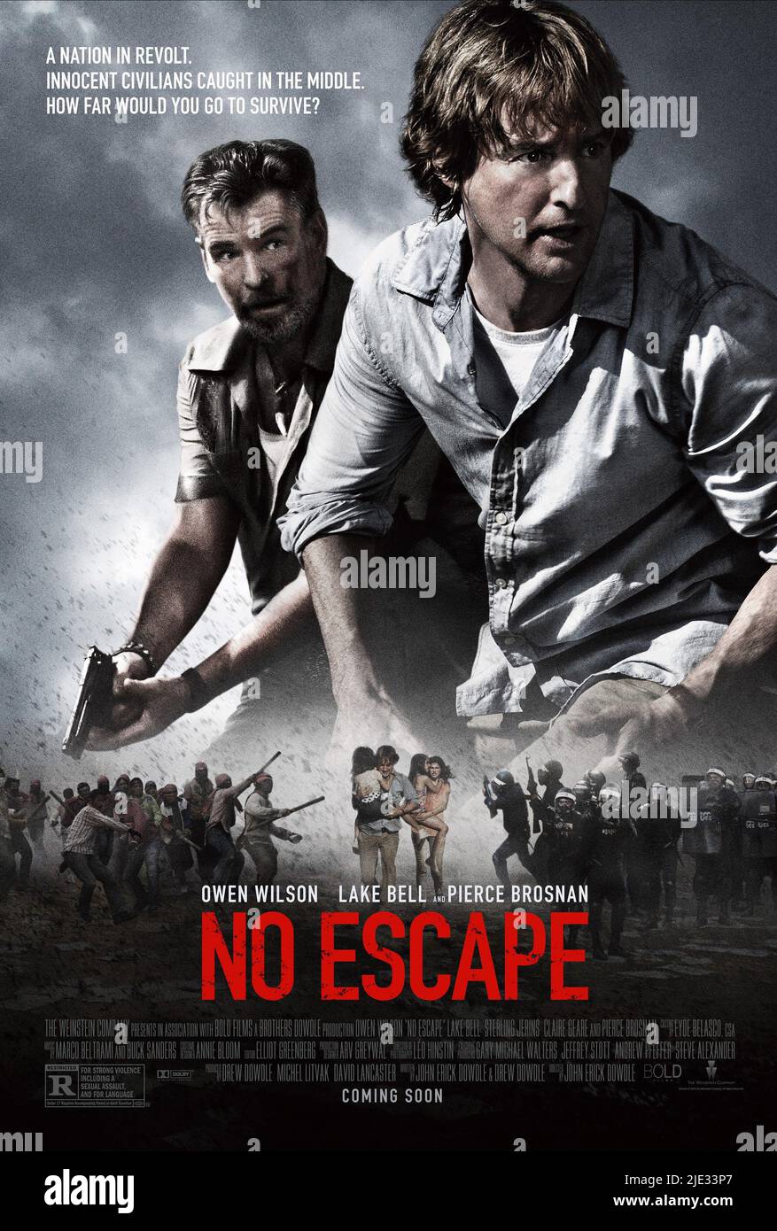 PIERCE BROSNAN, Owen Wilson, Plakat, kein Entrinnen, 2015 Stockfoto
