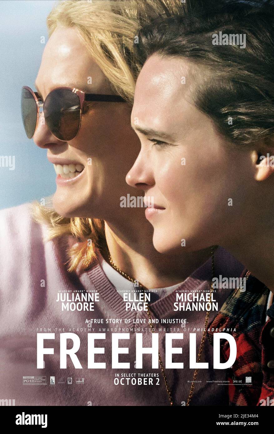 JULIANNE MOORE, ELLEN PAGE POSTER, FREEHELD, 2015 Stockfoto