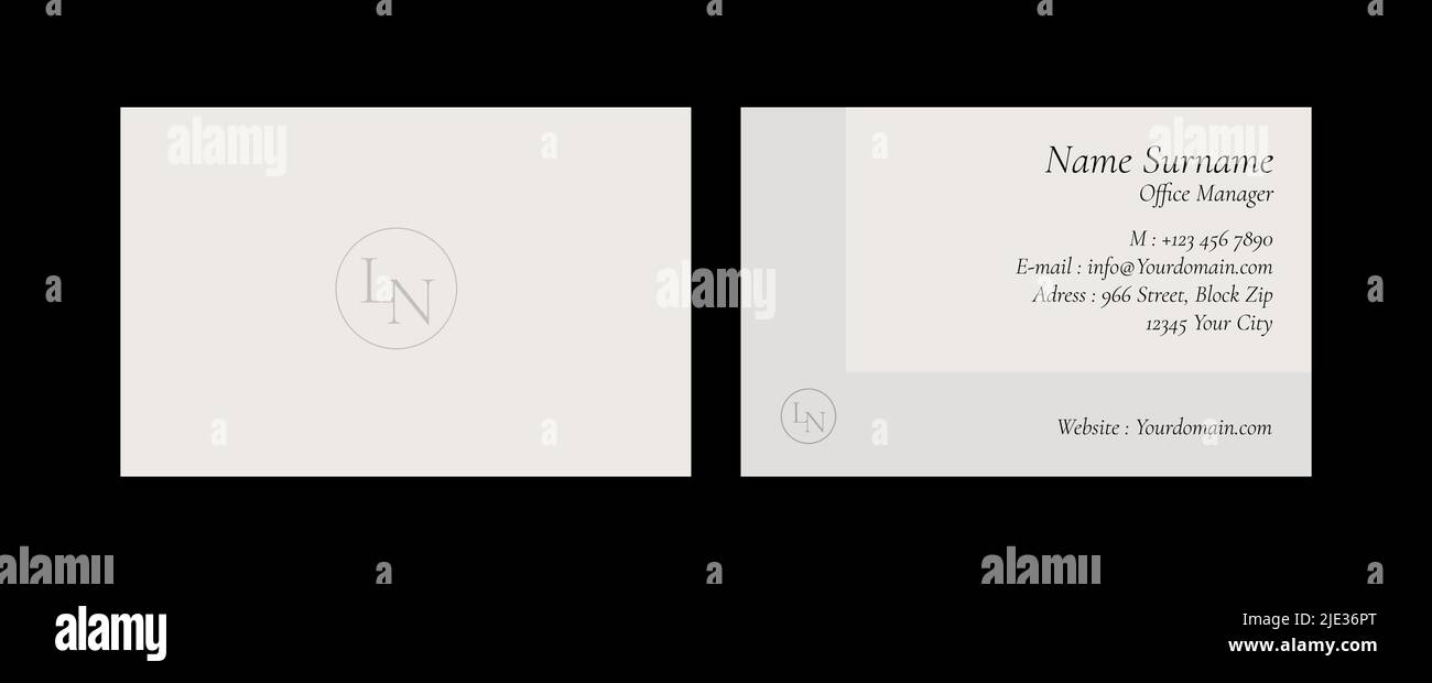 Visitenkarte Vorlage Design Abstrakt Moderne Ikone Farbe für Luxus Präsentation der einfachen Corporate Identity Konzept Minimal elegant Marke Stock Vektor