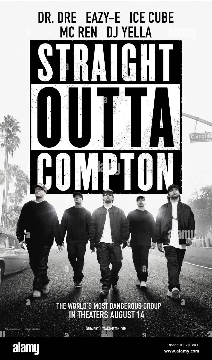 JR., HAWKINS, MITCHELL, JR., POSTER, DIREKT AUS COMPTON, 2015 Stockfoto