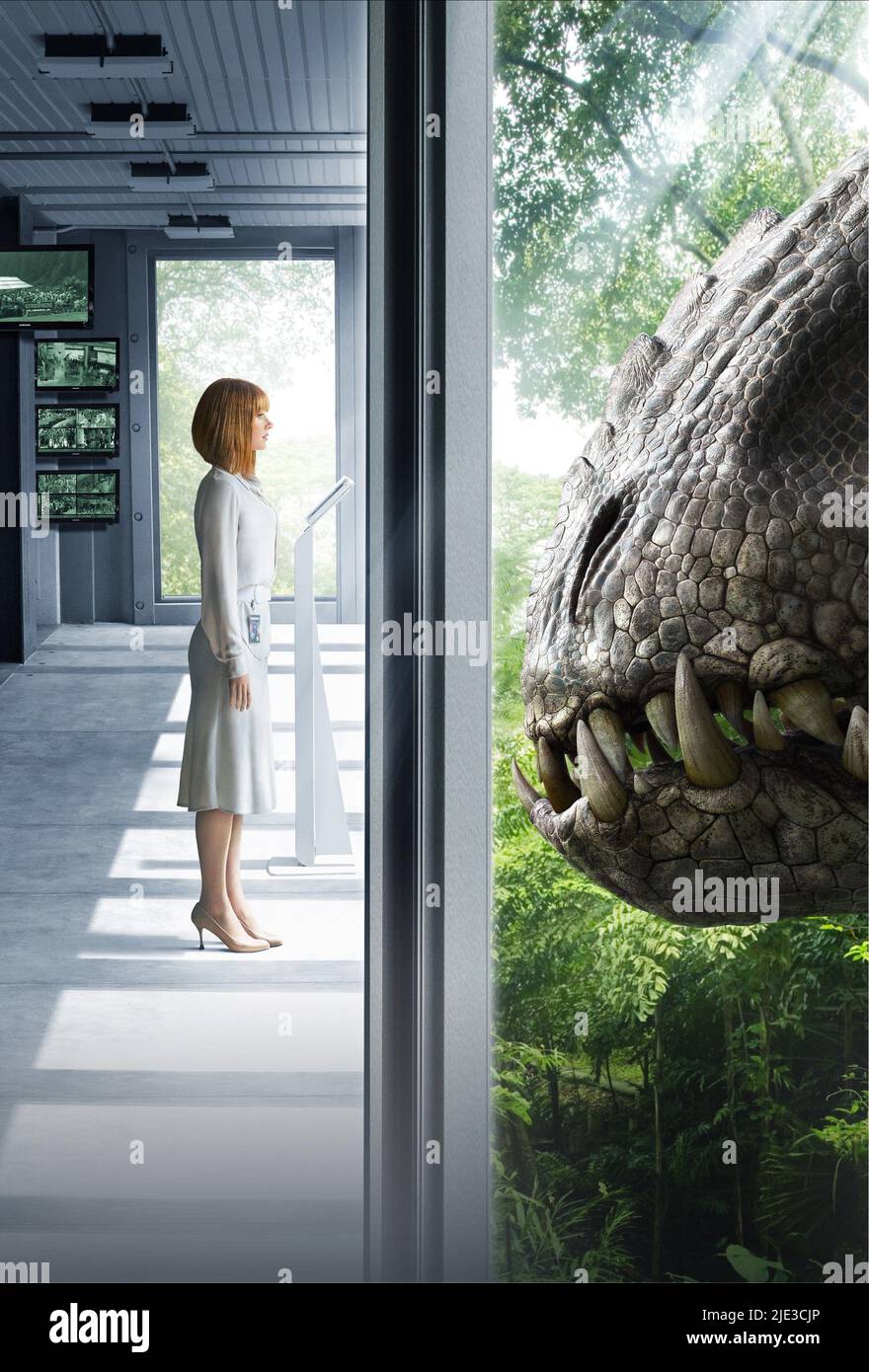FILMPOSTER BRYCE DALLAS HOWARD, JURASSIC WORLD, 2015 Stockfoto