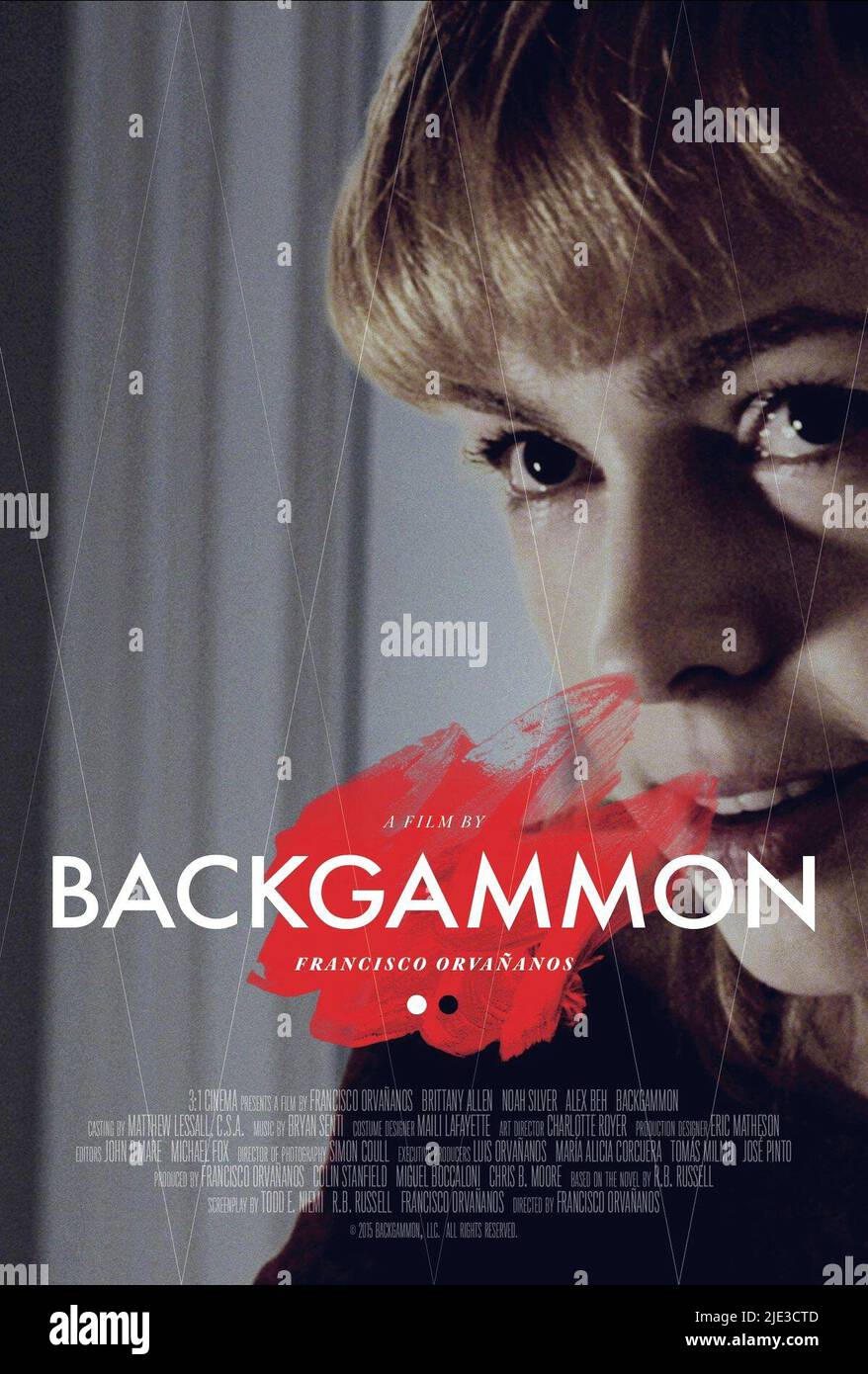 BRITTANY ALLEN POSTER, BACKGAMMON, 2015 Stockfoto