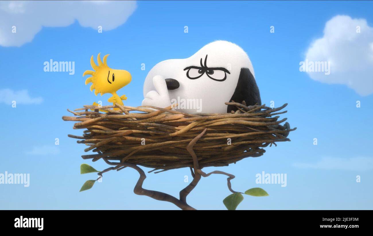 WOODSTOCK, SNOOPY, SNOOPY UND CHARLIE BROWN: DER PEANUTS-FILM, 2015 Stockfoto