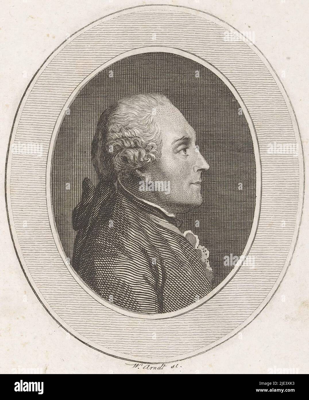 Porträt von Charles-Marie de La Condamine, Wilhelm Arndt, 1760 - 1813, Druckerei: Wilhelm Arndt, Deutschland, 1760 - 1813, Papier, Radierung, Gravur, H 180 mm - B 118 mm Stockfoto