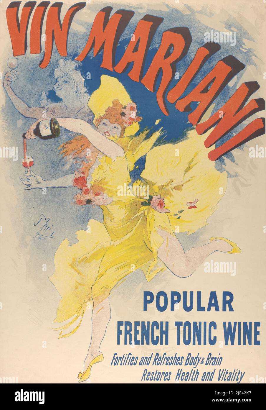 Vin Mariani, 1894, Jules Chéret, 1894, Jules Chéret, 1894, l 1243 × w 872 Stockfoto