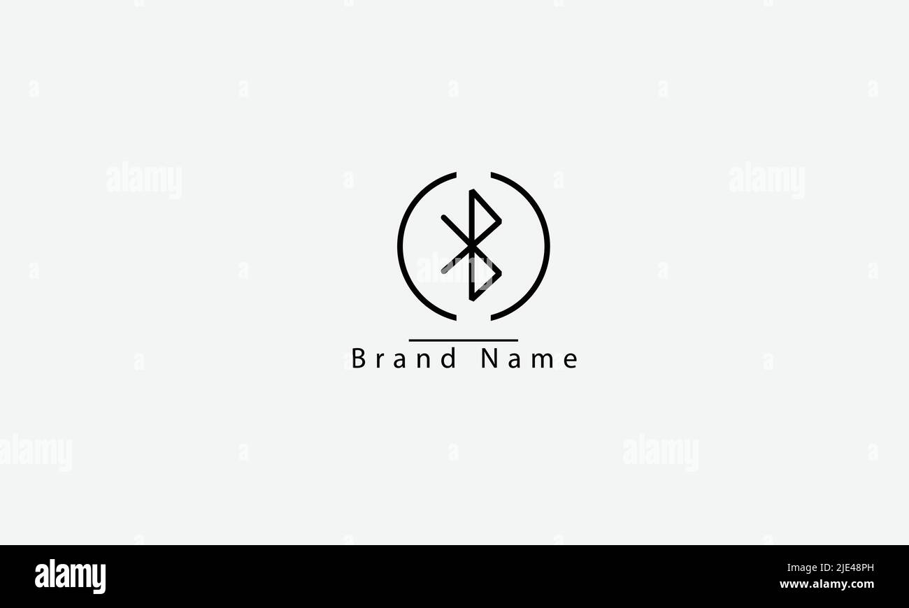 Bluetooth-Vektor-Logo-Design Stock Vektor