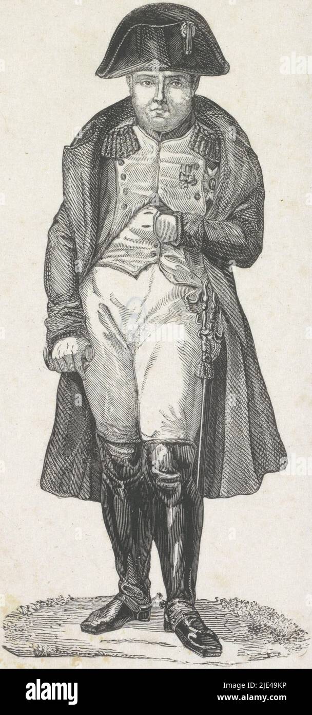 Porträt Napoleons I. Bonaparte, Kaiser der Franzosen, Rombertus Julianus van Arum, 1822 - 1883, Druckerei: Rombertus Julianus van Arum, Amsterdam, 1822 - 1883, Papier, H 168 mm × B 90 mm Stockfoto