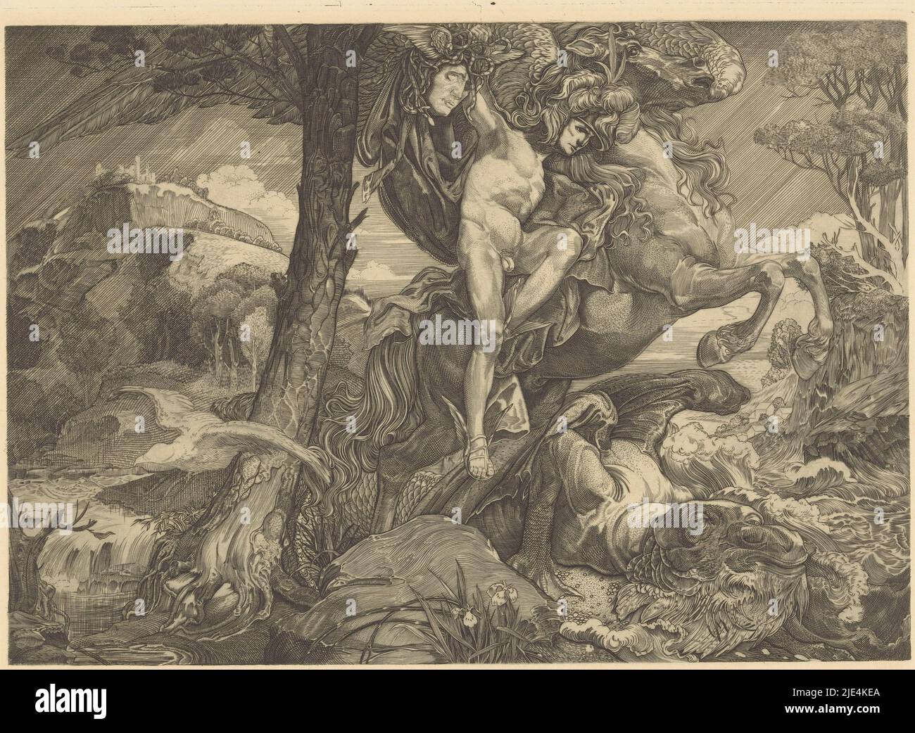 Perseus and the Sea Monster, Johannes Josephus Aarts, 1907, Perseus