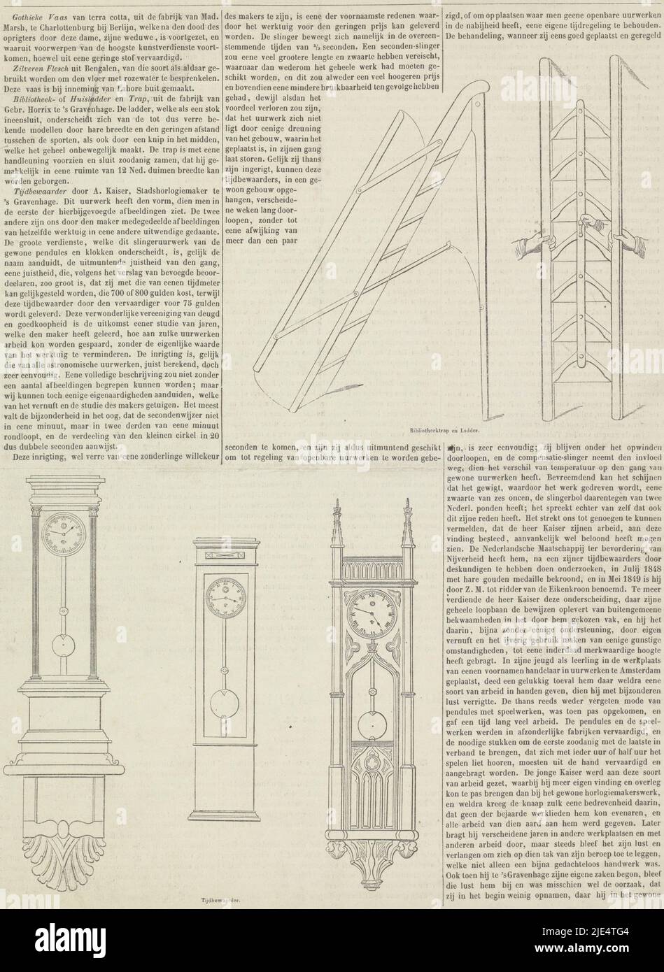 Zwei verzierte Becher mit Putti und Trauben, Druckerei: Rombertus Julianus van Arum, Amsterdam, 1822 - 1883, Papier, Buchdruck, H 385 mm × B 275 mm Stockfoto