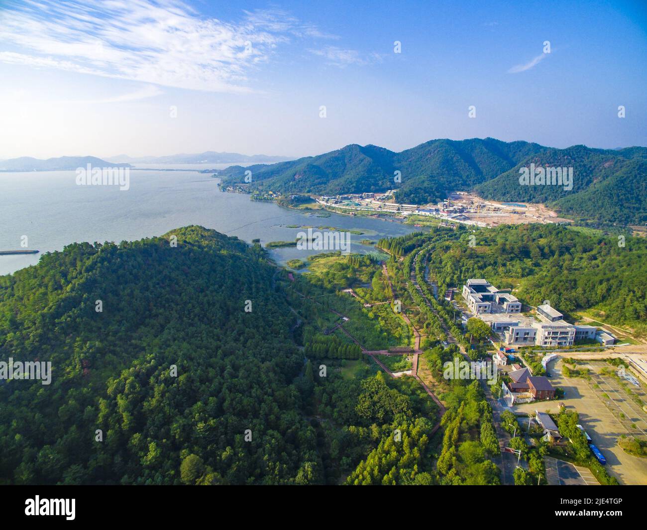 Zhejiang, der see von zhejiang, der dongqian, ist der südliche Song-Dynastie-Steinschnitzerpark Stockfoto