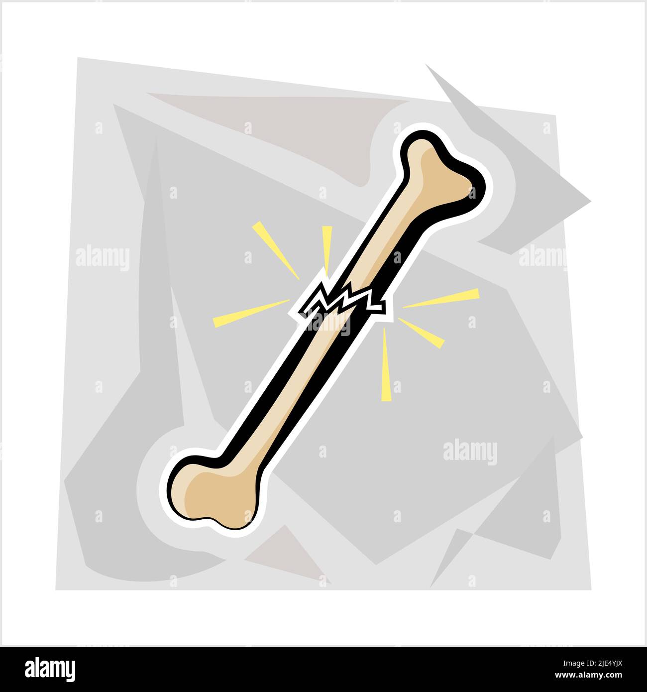Human Broken Bone Icon Vektor-Kunst Illustration Stock Vektor