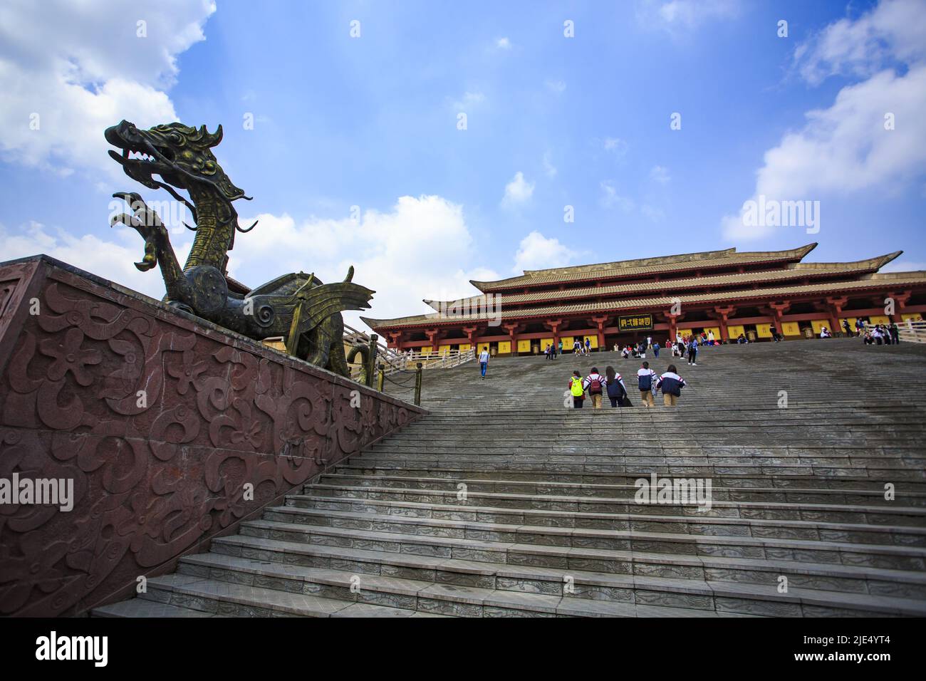 Zhejiang jinhua dongyang hengdian Studios Tourismus malerische Umgebung Pavillons Stockfoto