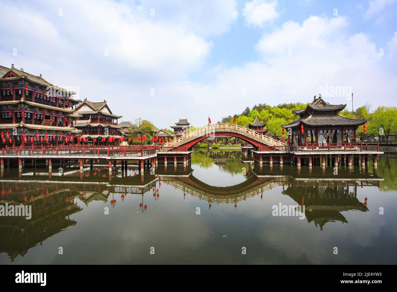 Zhejiang jinhua dongyang hengdian Studios Tourismus malerische Gebiete klare Malerei Stockfoto
