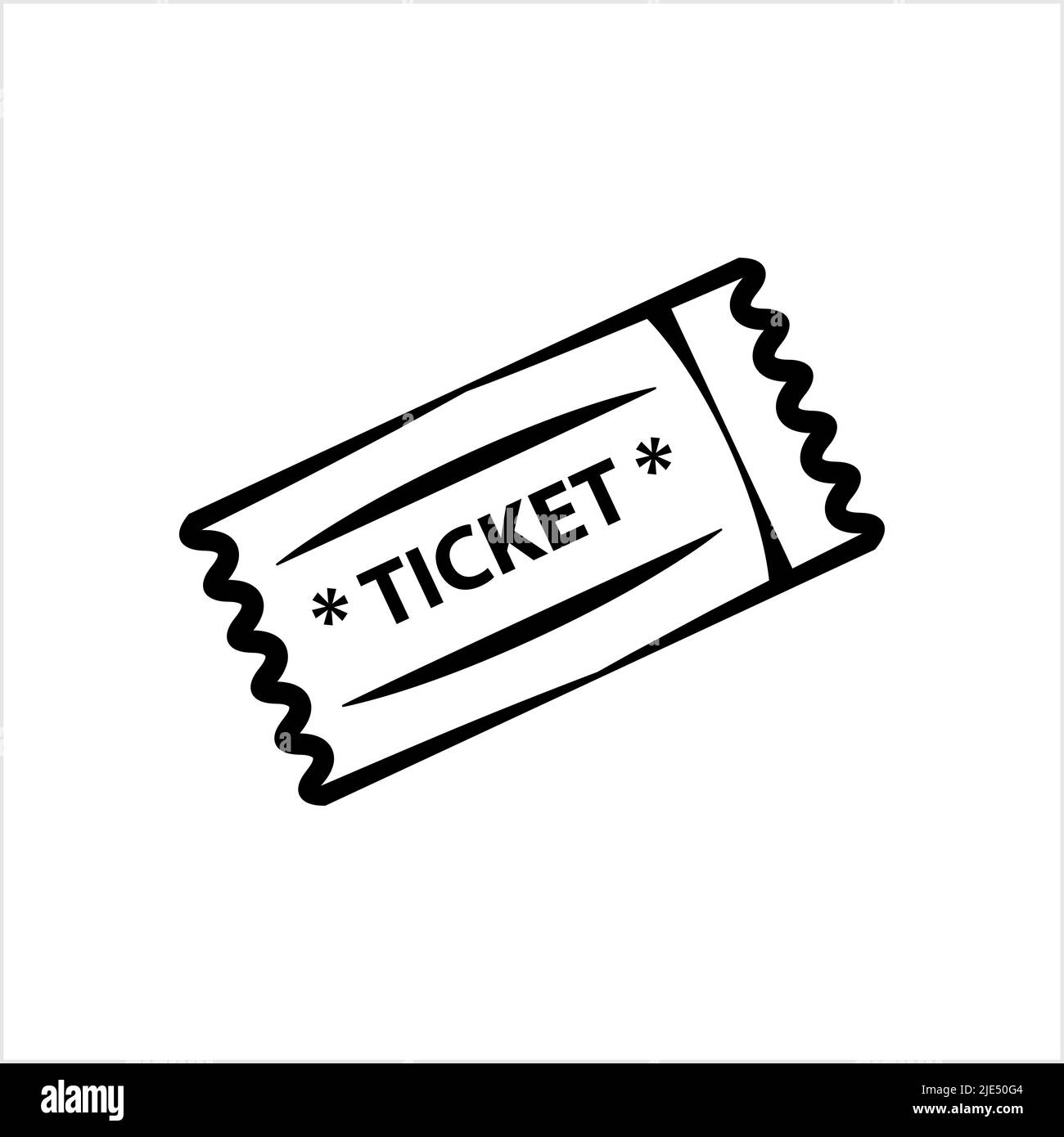 Ticket-Symbol, Ticket-Vektor-Kunstillustration Stock Vektor