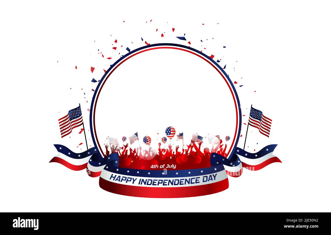 Vorlage Design von 4. Juli USA vereinigte Staaten von amerika Unabhängigkeitstag Feier Hintergrund. Stock Vektor