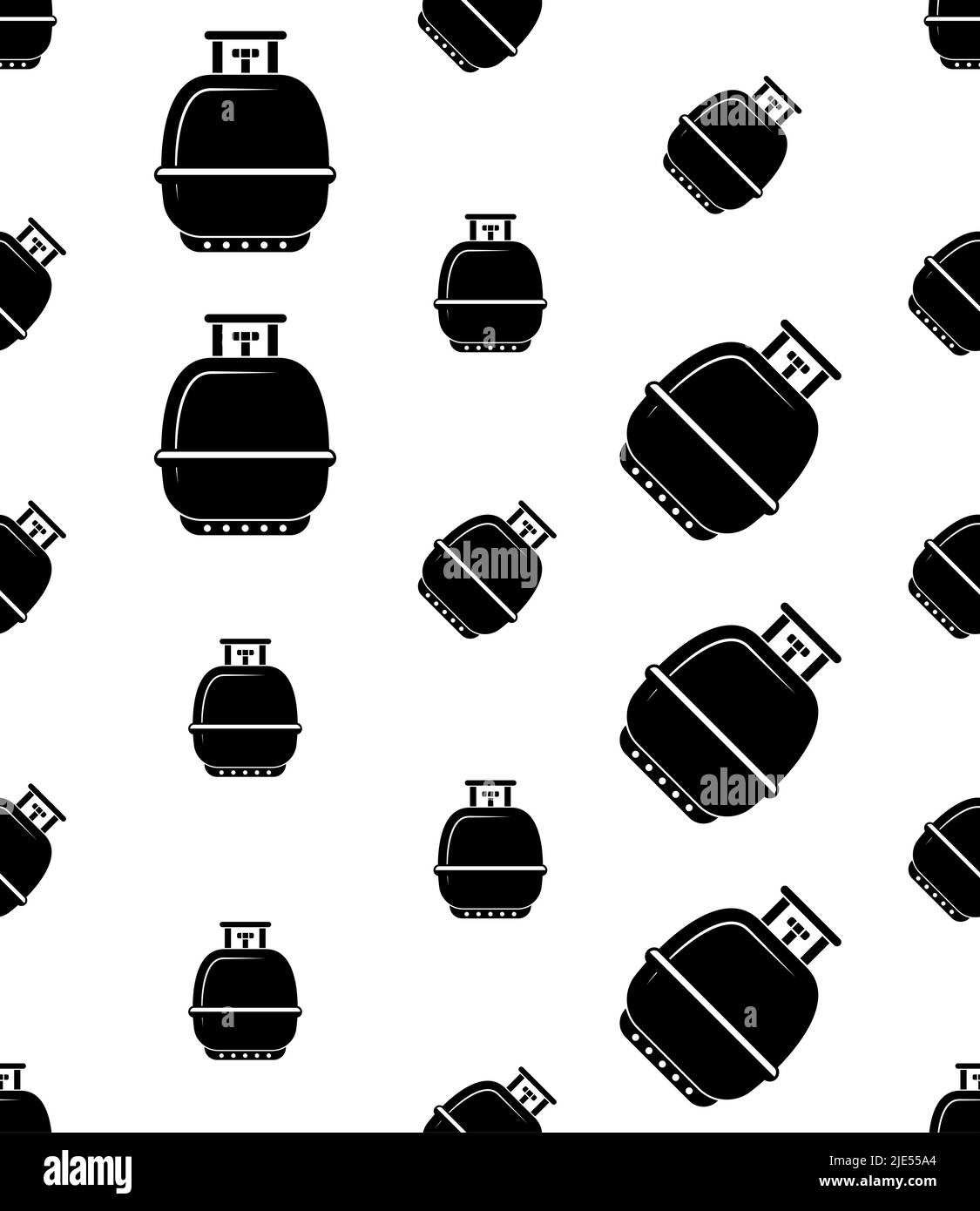 Flüssiggaszylinder Symbol Nahtloses Muster, Flüssiggas, Flüssiggas, Flüssiggas Vektor-Kunst Illustration Stock Vektor